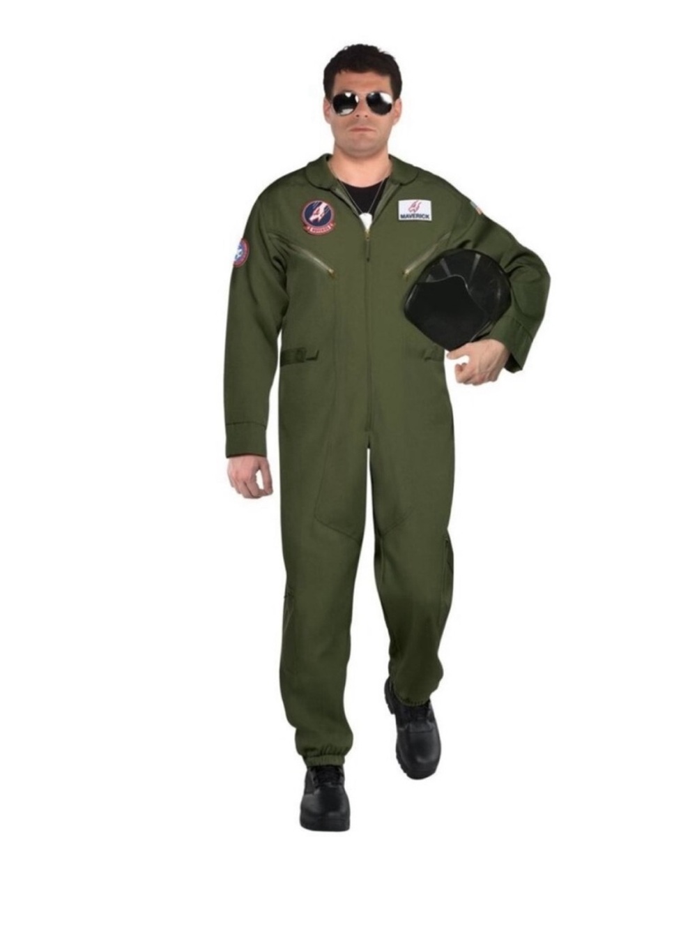 Pilot-Style Top Gun Maverick Flight Suit Jumpsuit Men Adult PLUS XXL 2XL